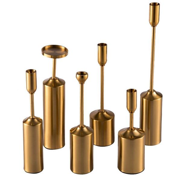 

candle holders six-piece candlestick decoration european retro iron crafts