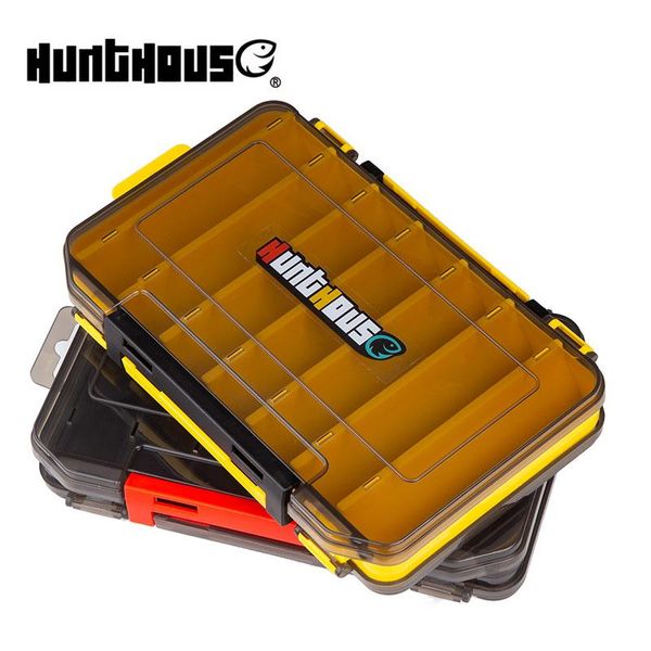 

fishing box hunthouse compartments accessories lure hook boxes storage double sided high strength tackle