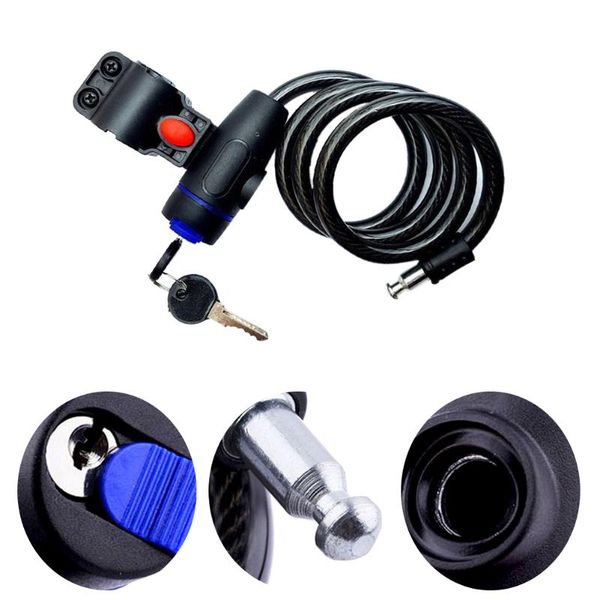 

bike locks outdoor spiral bicycle universal grills protective anti theft steel cable lock easy use combination code lightweight