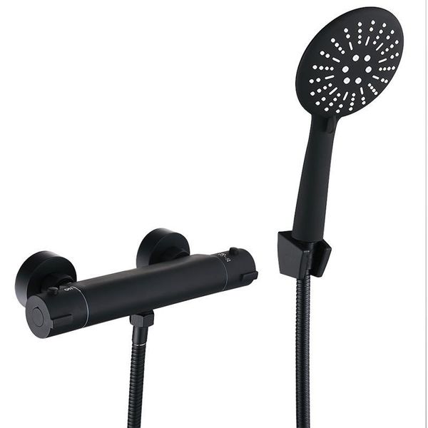 

bathroom shower sets matte black bathtub faucet cold water mixer tap wall mount with handheld outlet