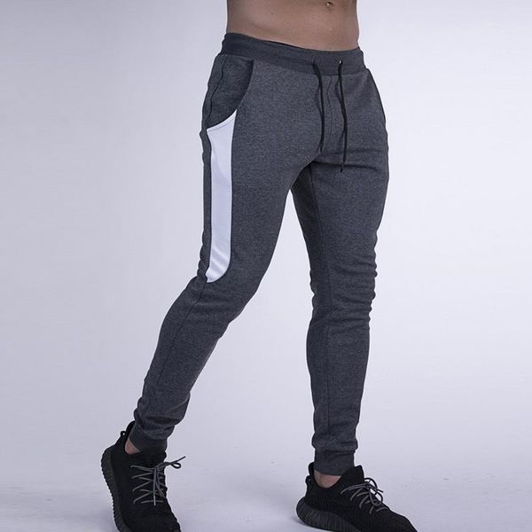 

breathable sport pants men joggers sweatpants running sports workout training trousers male gym fitness cotton men's, Black