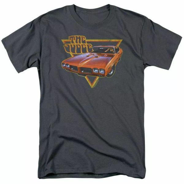

pontiac judged t shirt mens licensed auto car tee gto charcoal, White;black