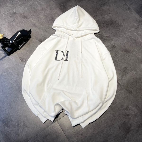 

spring new fashion family men's and women's same couple's cotton hooded embroidered sweater, simple loose sports, Black