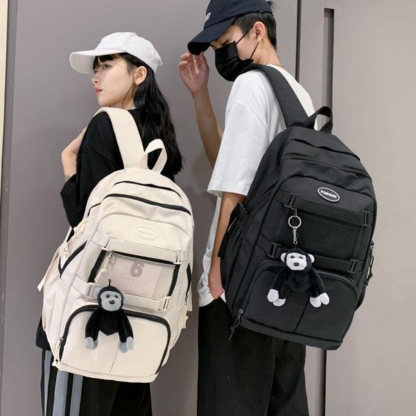 

backpack college book lady badge kawaii fashion girl school bag trendy women cute nylon female harajuku student