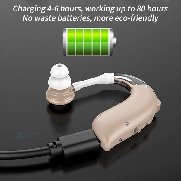 

rechargeable hearing aid digital bte hearing aids adjustable tone sound amplifier portable deaf elderly digital hearing aidscouts