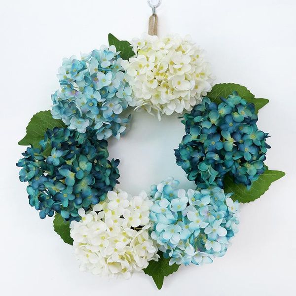 

decorative flowers & wreaths dark blue hydrangea wedding decoration artificial home silk daisy flower farmhouse wall decor