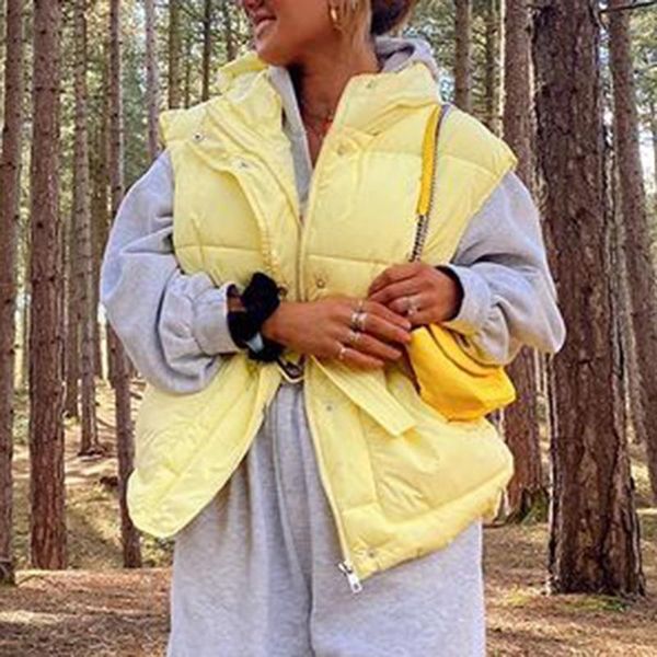 

women's vests zoepo winter hooded women fashion solid sleeveless casual coats elegant zipper buttons female ladies, Black;white