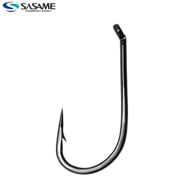 

japan sasame feeder hooks carp fishing straight shank down eye fish barded live bait hook high carbon steel