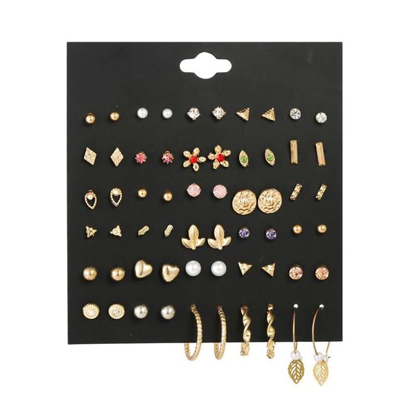 

dangle & chandelier 30pairs stud earrings set gold color ball pearl earring women's sets diy 2021 brincos statement jewelry, Silver