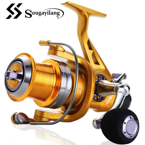 

sougayilang 11+1bb carp fishing reel right left hand interchangeable coil high speed gear ratio 5.2:1 baitcasting reels