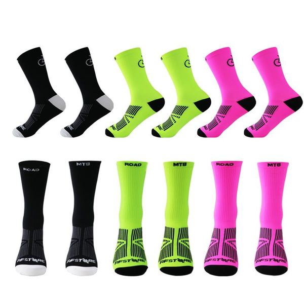 

sports socks 4 pairs men training non slip cycling hiking, Black