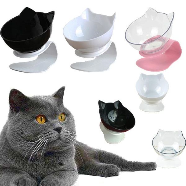 

cat dog bowl non-slip raised stand tilt to protect the cervical spine water automatic drinking feeder pet supplies bowls & feeders