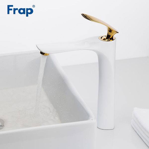 

bathroom sink faucets frap white golden luxury basin faucet water mixer tap bath brass wash taps toneira y10099