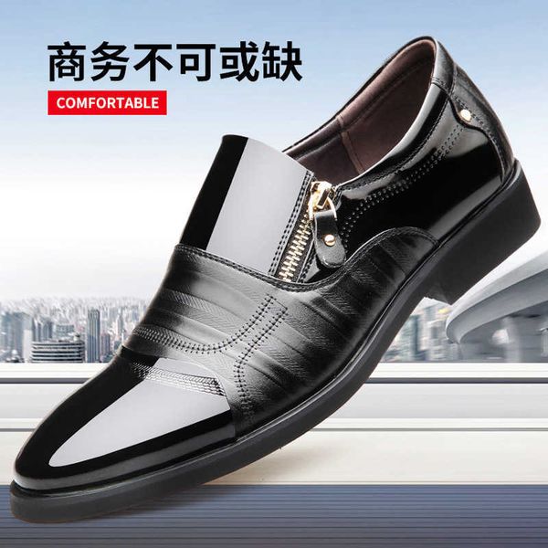 

men's business ess leather shoes pointed large warm wedding single, Black