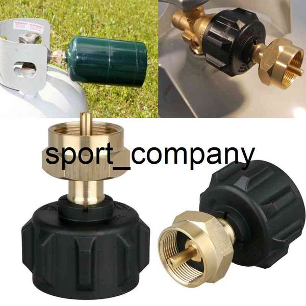 Novo Adaptador de Acampamento Ao Ar Livre Recarga Adaptador Gás 1LB Cilindro Tanque Acoplador Garrafas Aquecedor De Camping Bronze