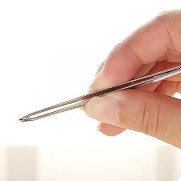 

eyebrow tools & stencils hair removal tweezers steel slanted makeup body leg tool silver beauty face point tip