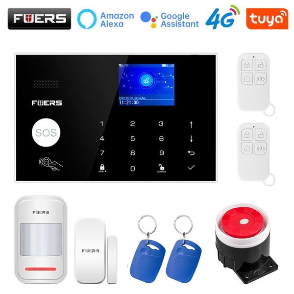 

alarm systems fuers system wifi 4g gms tuya smart home wireless kit 433zhm control panel motion sensor door magnetic siren
