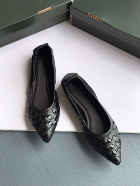 

low cut casual viscose shoes pointed daily sgs sandals black flat solid color heel soft and comfortable women's single 01