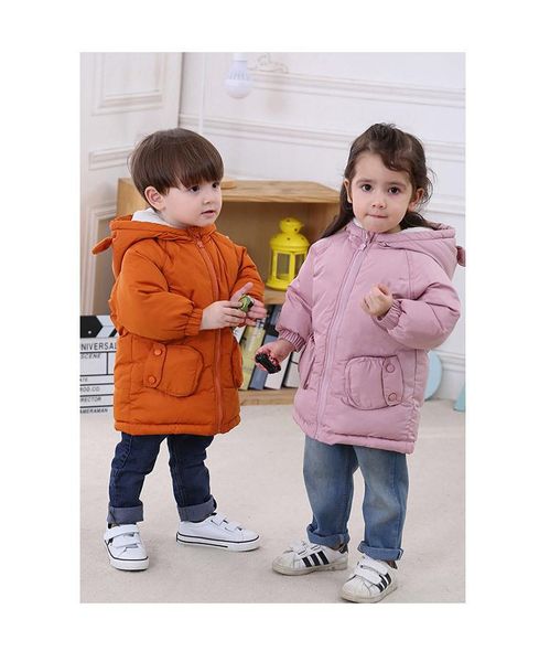 

coat 2021 winter warm boys girls thin down cotton baby kids autumn, Blue;gray