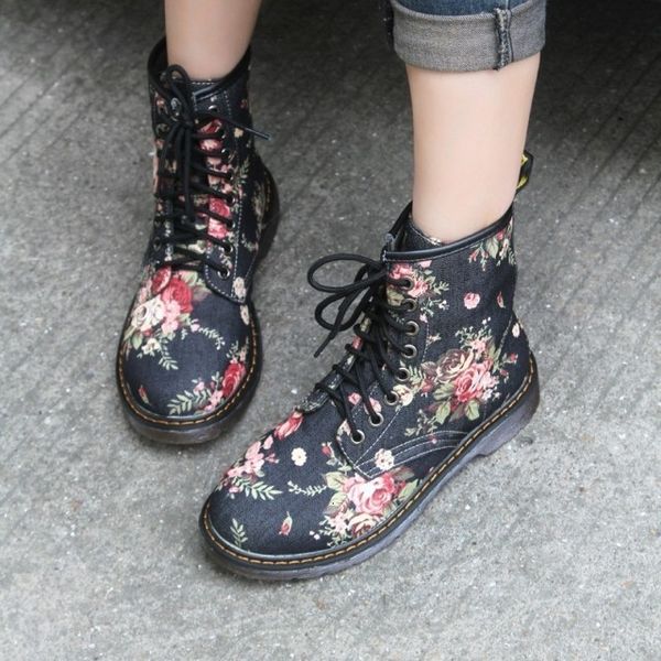 

boots women's shoes western cowboy style europe and america handsome small floral flat with boots high help boots1 1tb5, Black