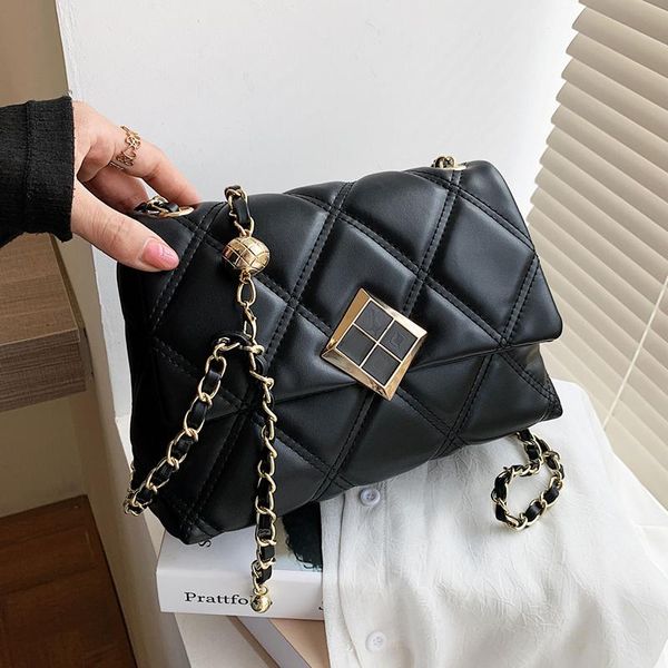 

evening bags fashion luxury women brand handbags 2021 female chain pu leather sling shoulder crossbody bag girls purses