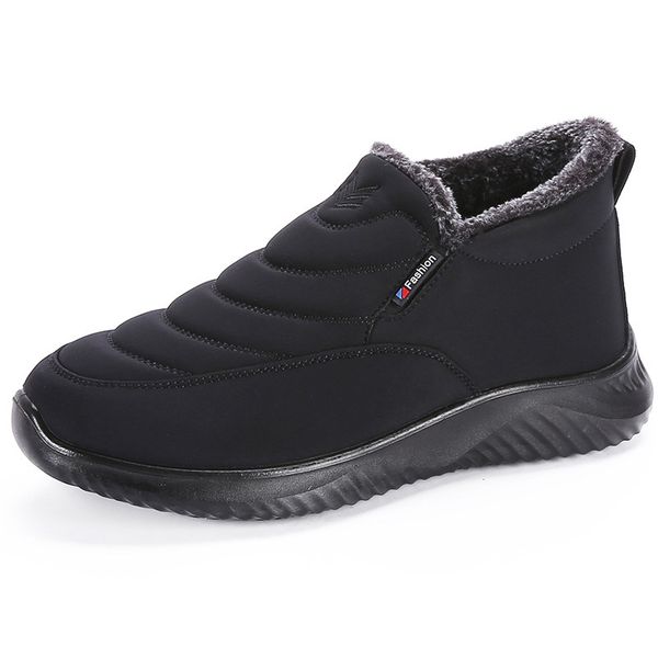 

boots men's winter shoes brand designer retro for style large size oi96, Black