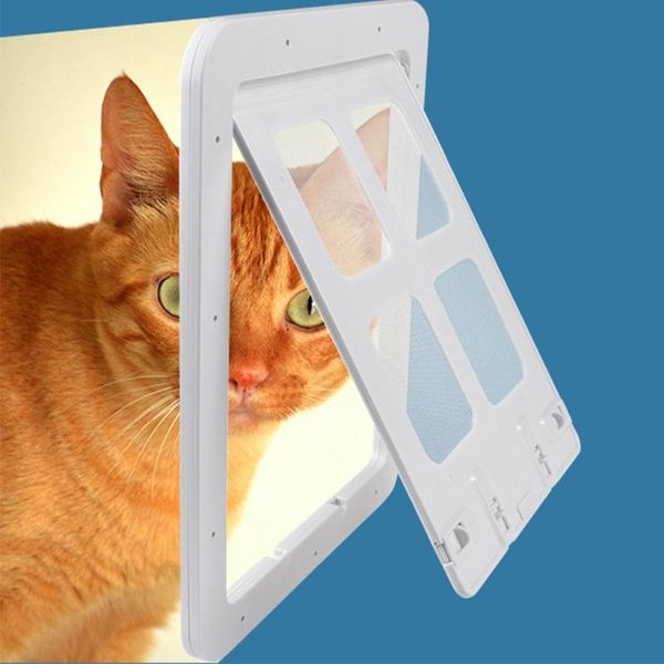 

cat carriers,crates & houses square screen window pet door access controllable dog flap 4-way locking for small dogs and