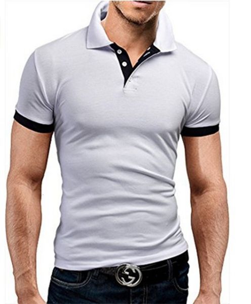 

tshirt men fashion concise men's casual slim fit short sleeve shirt mens t shirts new summer poleras hombre camiseta, White