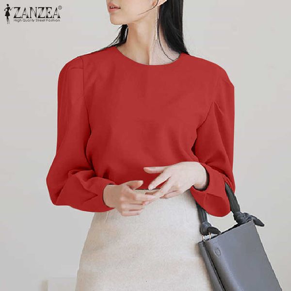 

women's blouses & shirts blouses plus size puff sleeve blouse fashion ol casual spring blusas female o neck hollow tunic ch 1yux, White