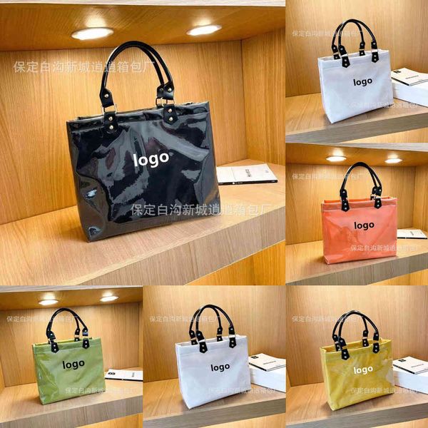 

ssummer new finished paper luxurys renovation pvc lady tote bag hand large capacity handbag