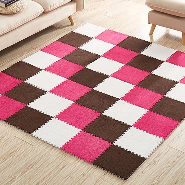 

carpets 1pcs splicing velvet pad suede carpet puzzle foam home floor decoration