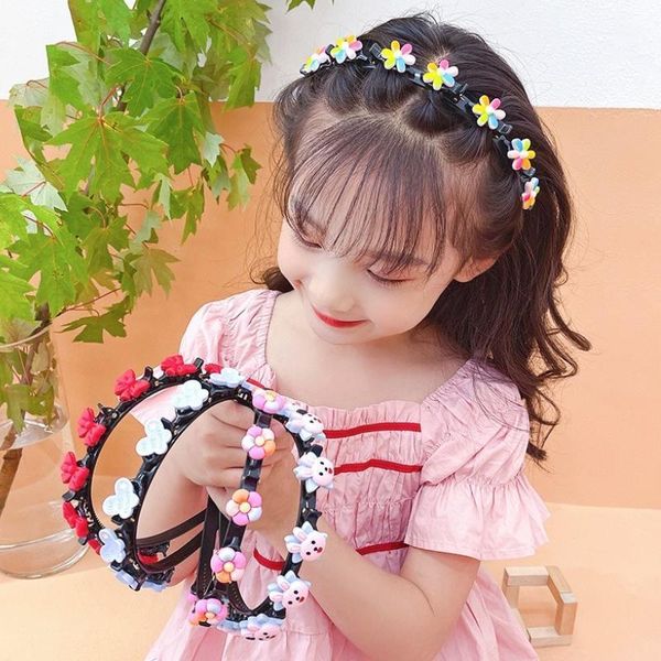 

hair accessories children's hairband sweet cute girls' baby hoop acrylic band for girls wedding birthday headdress, Slivery;white