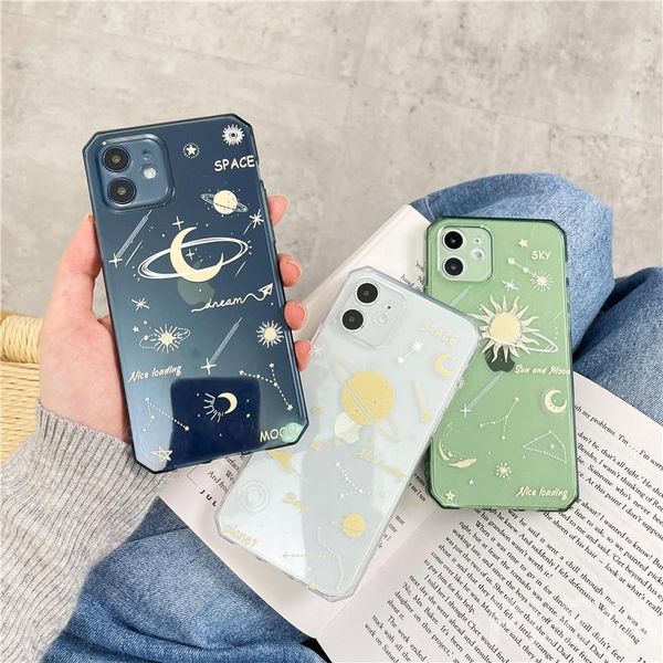 

cell phone pouches cute space planet clear case for 12 mini 11 pro xs max 7 8 plus x xr se 2021 cover fashion soft side print cases