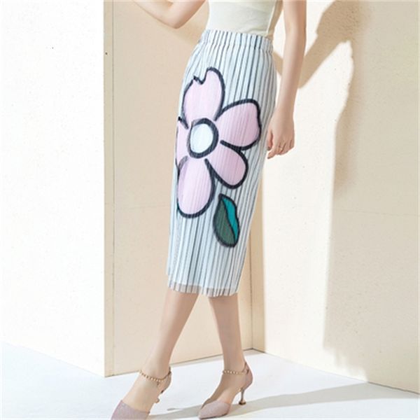 

skirt pleater skirts striped stripe printing mesh stitching fashionable, Black