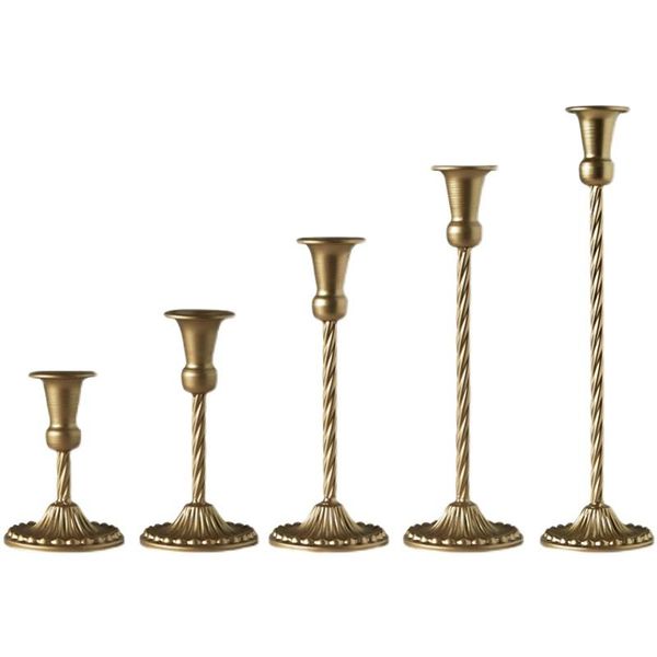 

candle holders european vintage metal holder light luxury dinner table ornament titular de la vela furniture decor bs50zt