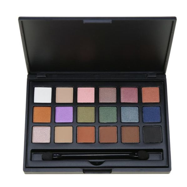 Brand 18-Farben-Lidschatten-Palette mit professionellem Make-up-Power-Pinsel-Set, Desert Shimmer Matte Dusk-Palette, Sunset und Nude Bronze Neutral Smoky Shades