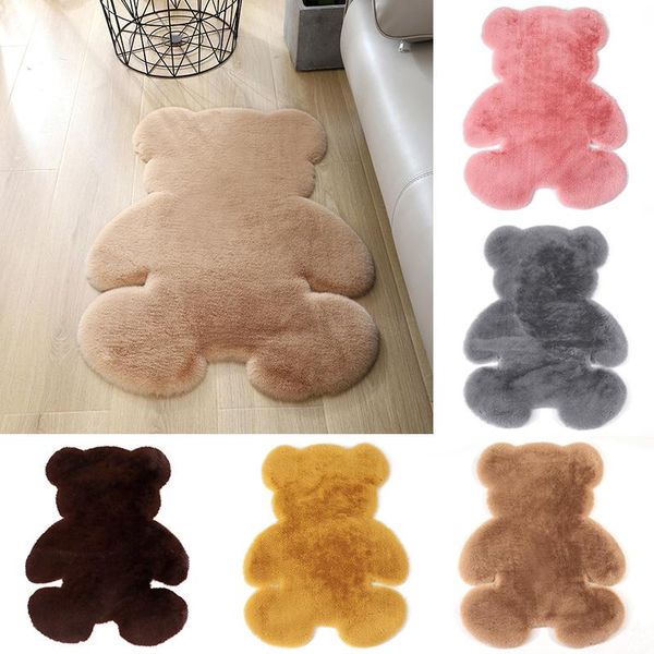 

carpets cartoon bear carpet soft plush for living room anti-slip rug bedroom water absorption rugs home floor mat
