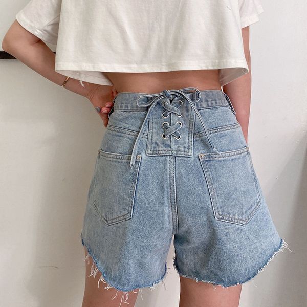 

women's shorts summer 2020 new korean high waist denim loose design wide leg and pants, White;black