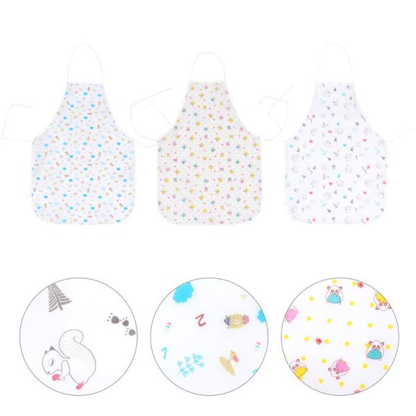 

aprons 6pcs home cooking waterproof stain-proof apron cartoon pattern adult