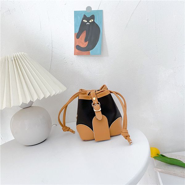 

version autumn children's bag fashion cute mini bucket girl single shoulder diagonal small outlet purse