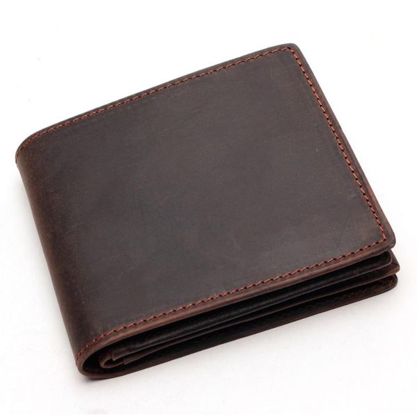 

men's bag genuine leather youth simple wallet business-style glorious solid color cross wallets, Red;black