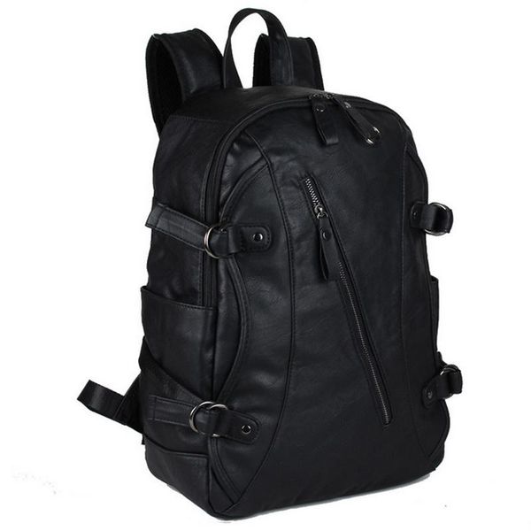 

backpack fashion faux-leather men casual for women school shoulder bag tote black