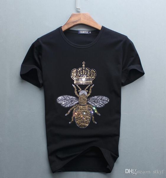 

factorykap6 fashion luxury diamond design short sleeve tshirt t-shirts men funny brand cotton and tees 3q2, White;black