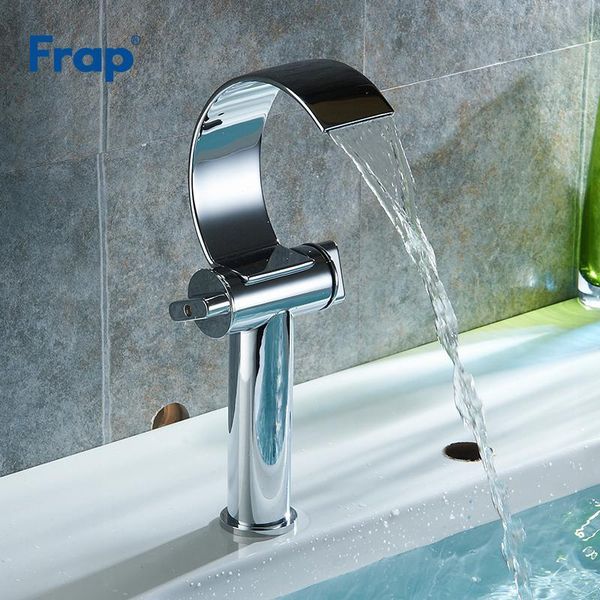 

bathroom sink faucets frap waterfall brass basin faucet deck mounted single lever hole cold& kitchen mixer tap y10150