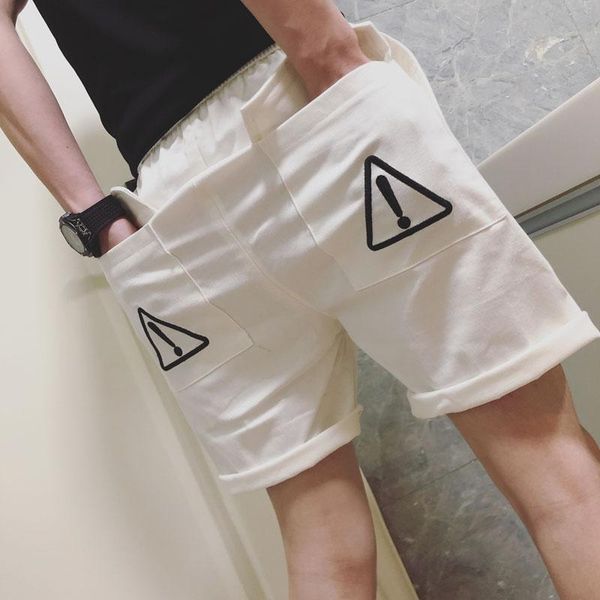 

solid color mens shorts elastic casual slim men with pockets fashion cotton bermuda masculina fitness clothing xx60ms men's, White;black