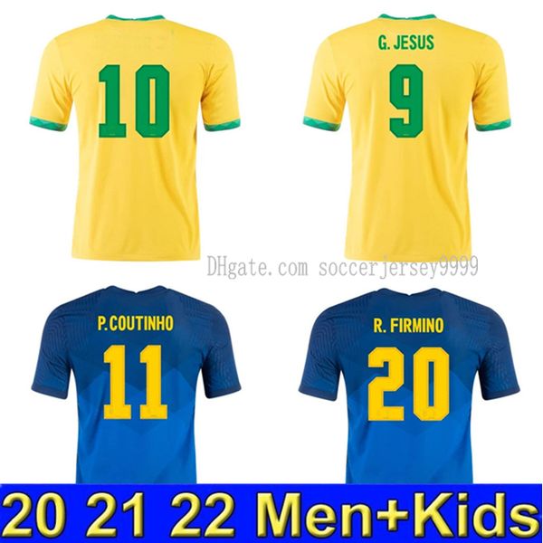 

soccer jersey richarlison ederson camiseta de futebol 2021 2022 g.jesus coutinho fabinho 20 21 22 brasil men kids kit football shirt, Black;yellow
