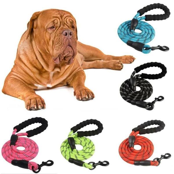 

extra strong reflective rope pet dog lead with soft padded handle leash outdoor accessories collars & leashes