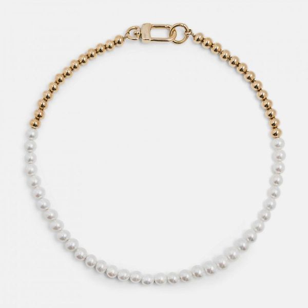 

chains 2021 trendy pearl metal stitching necklace clavicle chain hip hop punk personality charm for men women girl jewelry, Silver