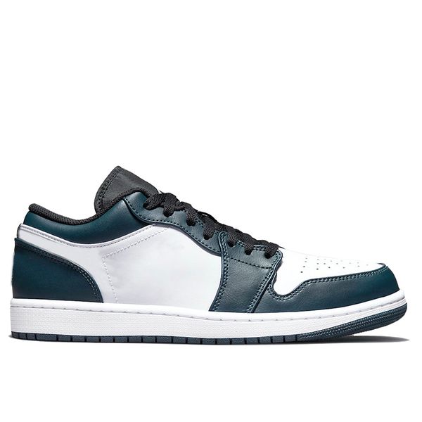 

perfect quality men women basketball shoes jumpman 1 1s low dark teal sneakers original box