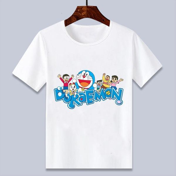 

style cute doraemon white cartoon t shirt for boys and girls 4 6 8 10 12 14t, Blue